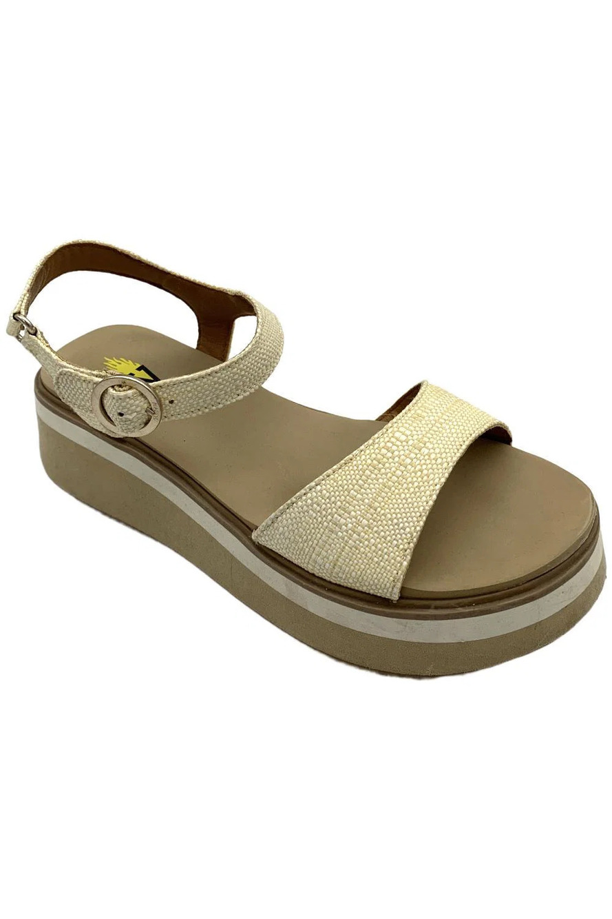 Volatile Women's Porcini Wedge Sandals Natural - Medium